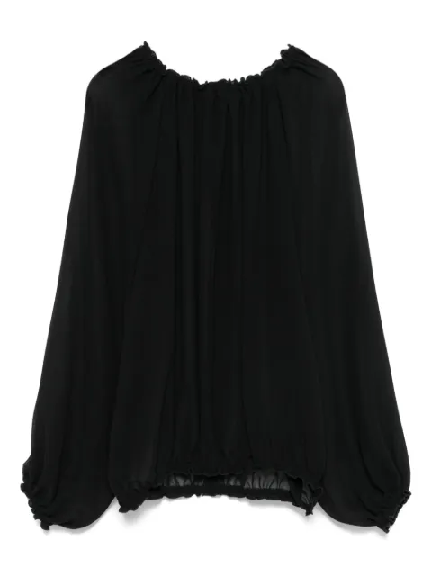 Blanca Vita ruffle-trim blouse