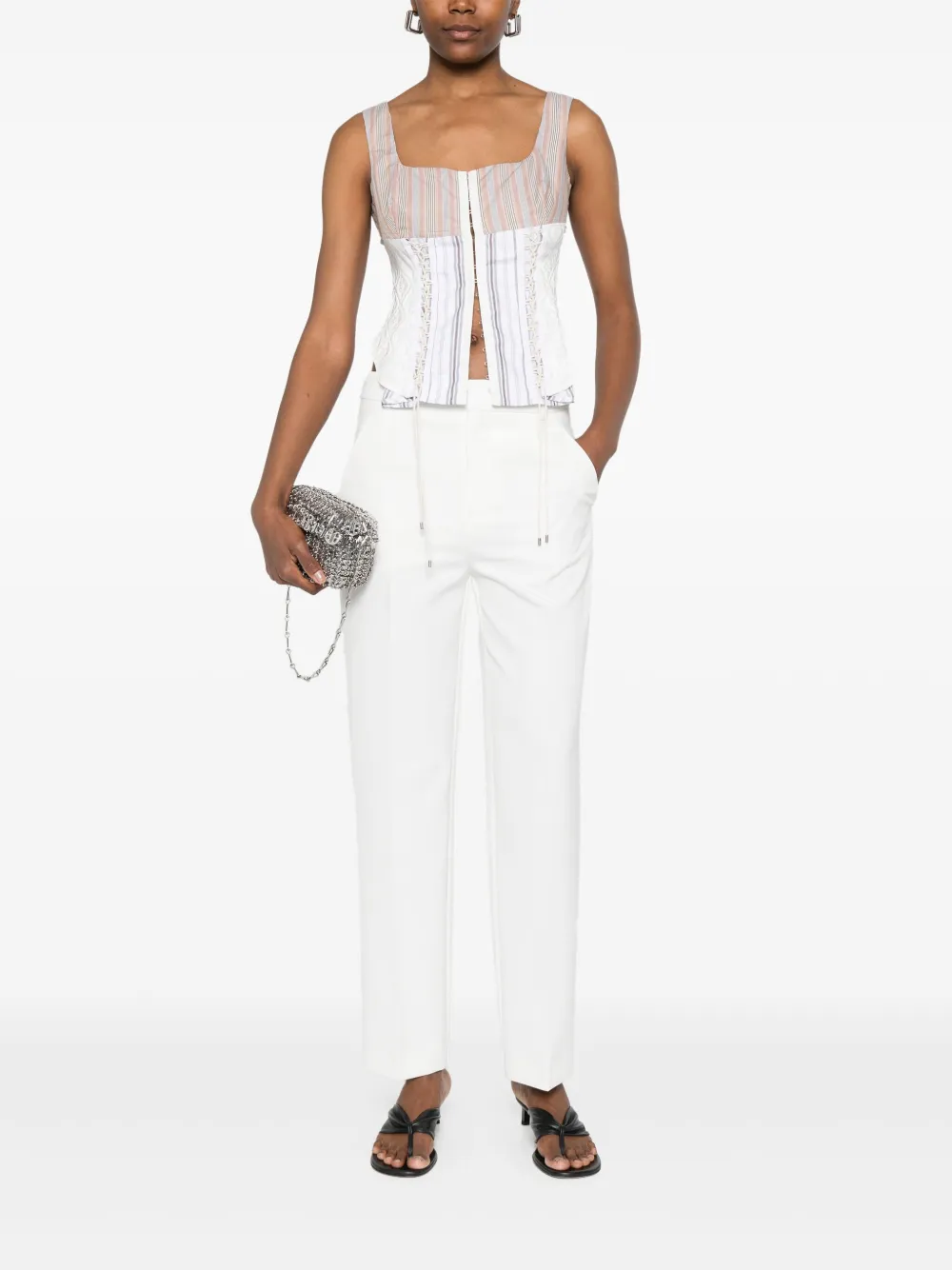 MOSCHINO JEANS Stretch broek - Wit