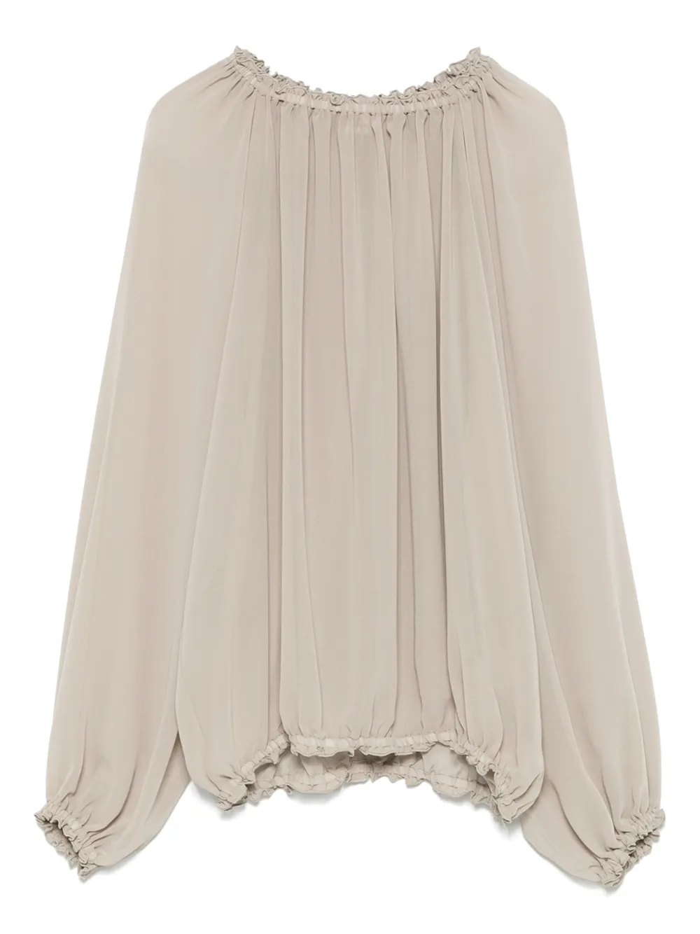 Shop Blanca Vita Ruffle-trim Blouse