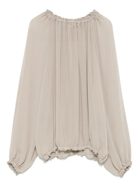 Blanca Vita ruffle-trim blouse