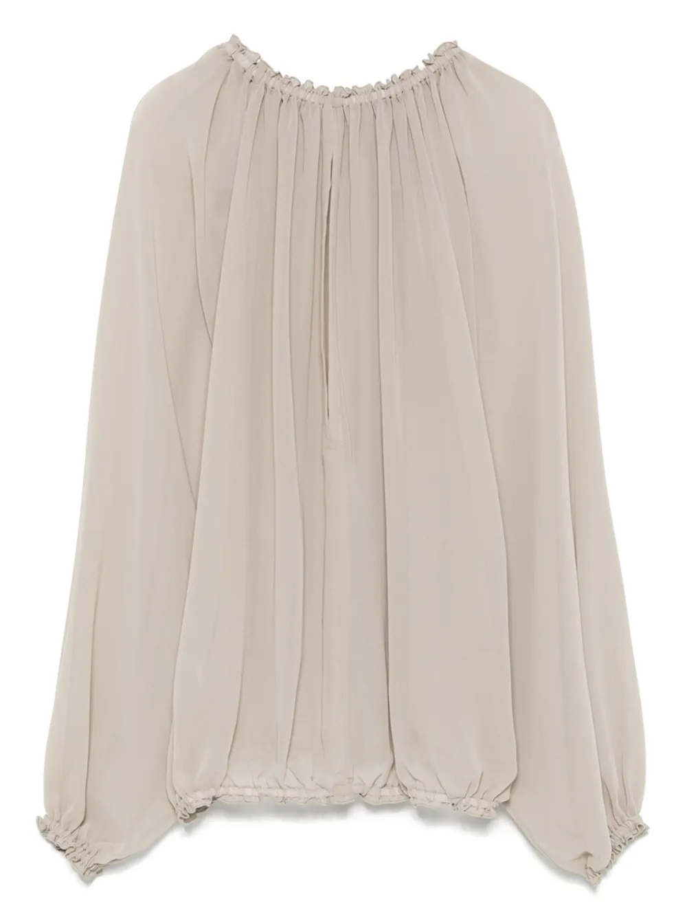 Blanca Vita Shirt met ruches afwerking - Beige