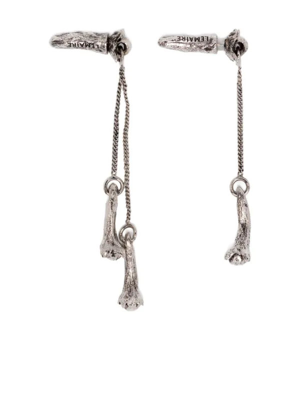 Lemaire Clove Pendant Earrings in Silver
