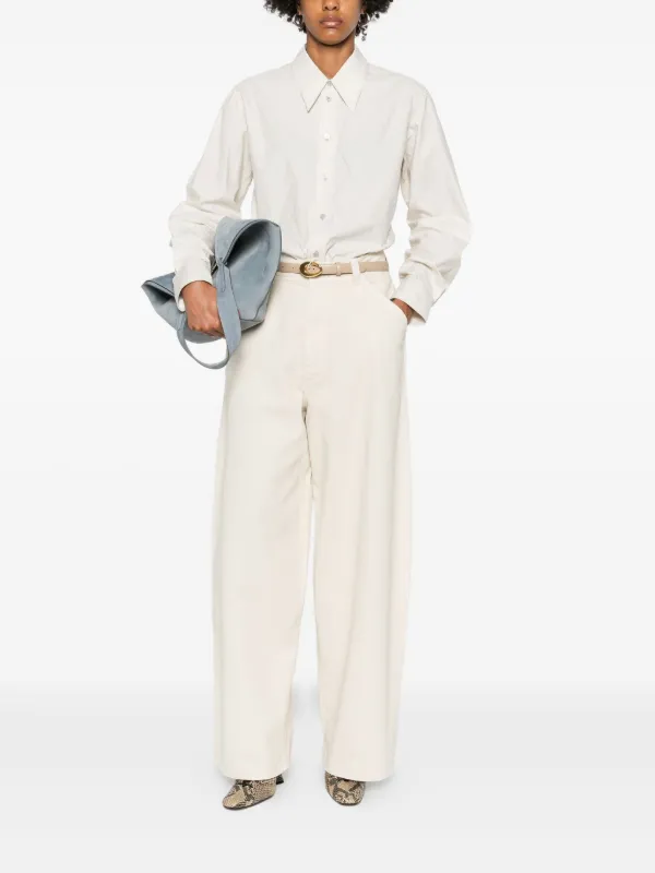LEMAIRE Camisa Mangas Longas Com Abotoamento | Neutro | FARFETCH BR