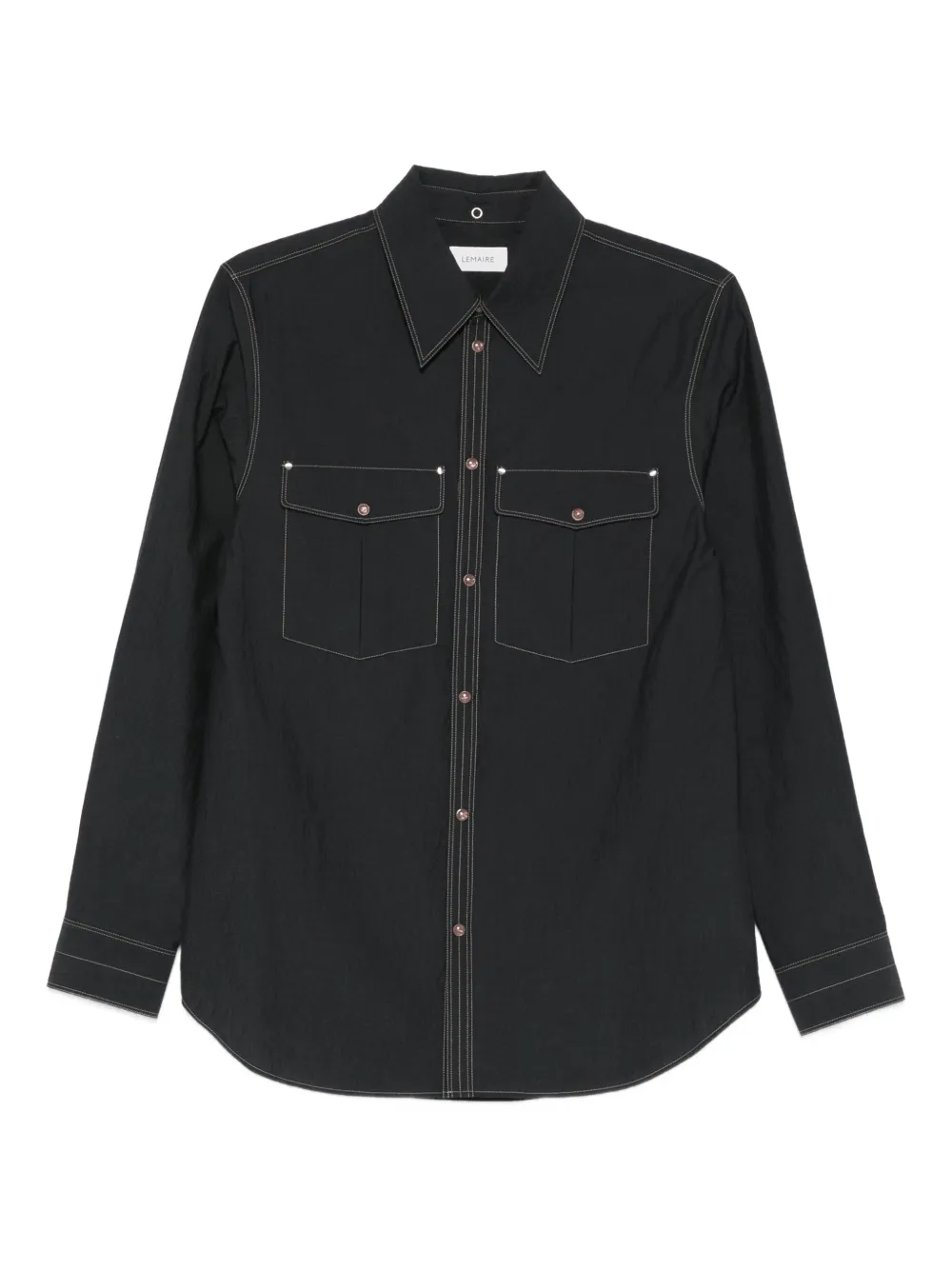 LEMAIRE camisa con costuras | negro | Image 1