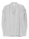 LEMAIRE Ascot puffed-sleeve V-neck top - Blue