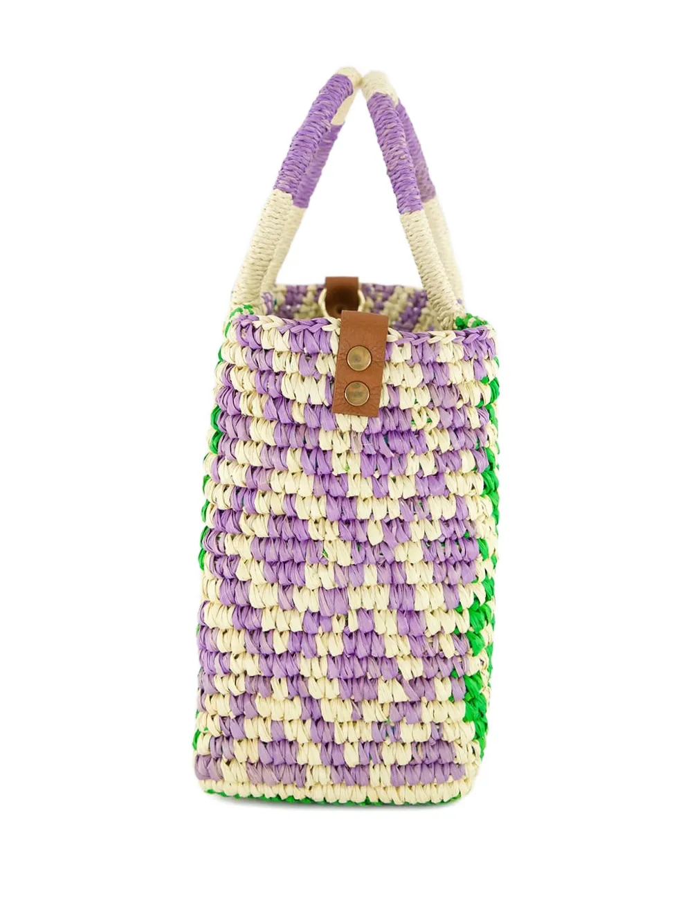 Sensi Studio Medium Canasta Patterned-straw Tote Bag In Neutral
