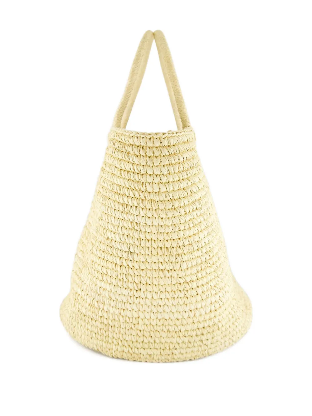 Sensi Studio Maxi-shopper van geweven stro - Beige