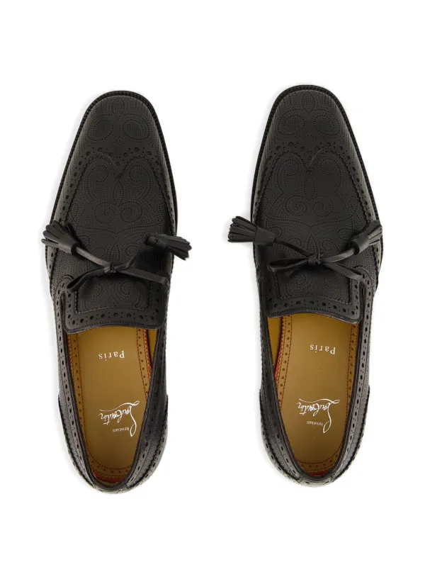 Christian Louboutin タッセル ローファー | ブラック | FARFETCH JP