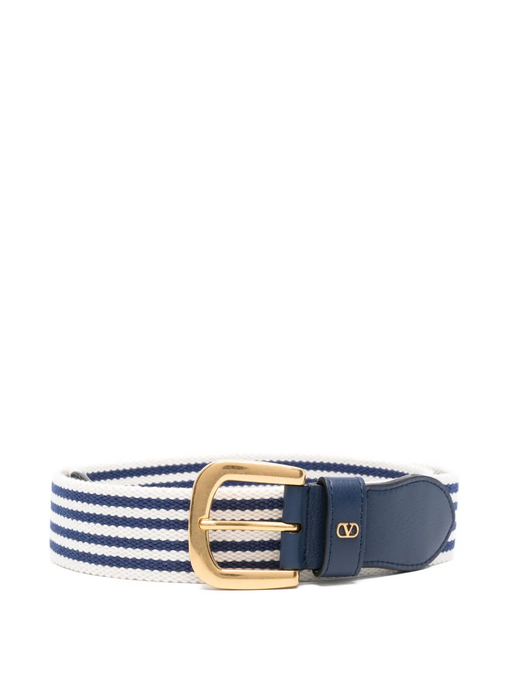 Valentino Garavani striped leather belt | White | Image 1