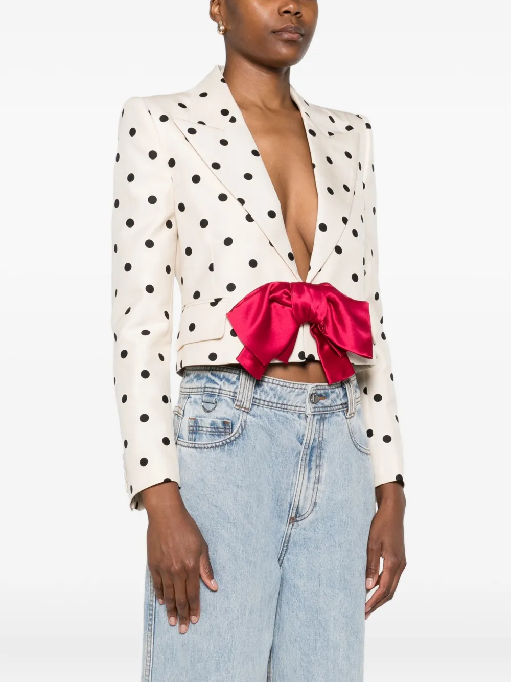 Valentino Garavani Jack met stippen en strikdetail Beige