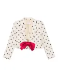 Valentino Garavani polka-dot bow-detail jacket - Neutrals
