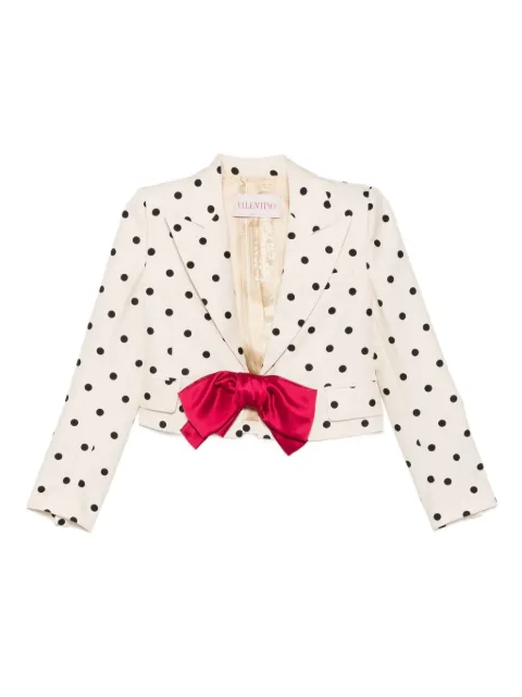 Valentino Garavani polka-dot bow-detail jacket