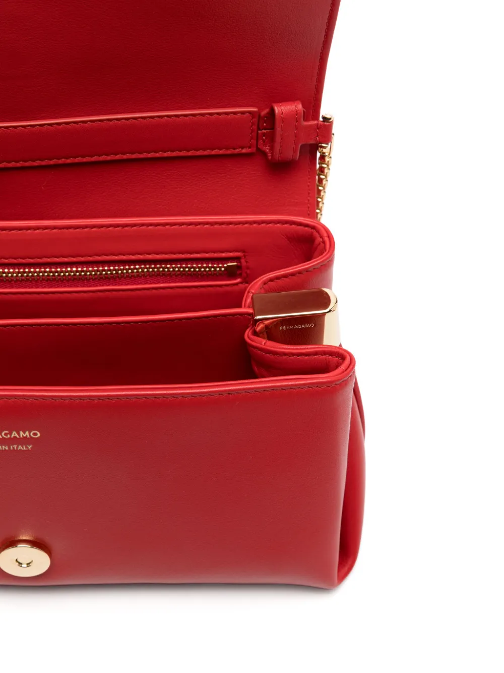 Ferragamo Kleine schoudertas met omslag Rood