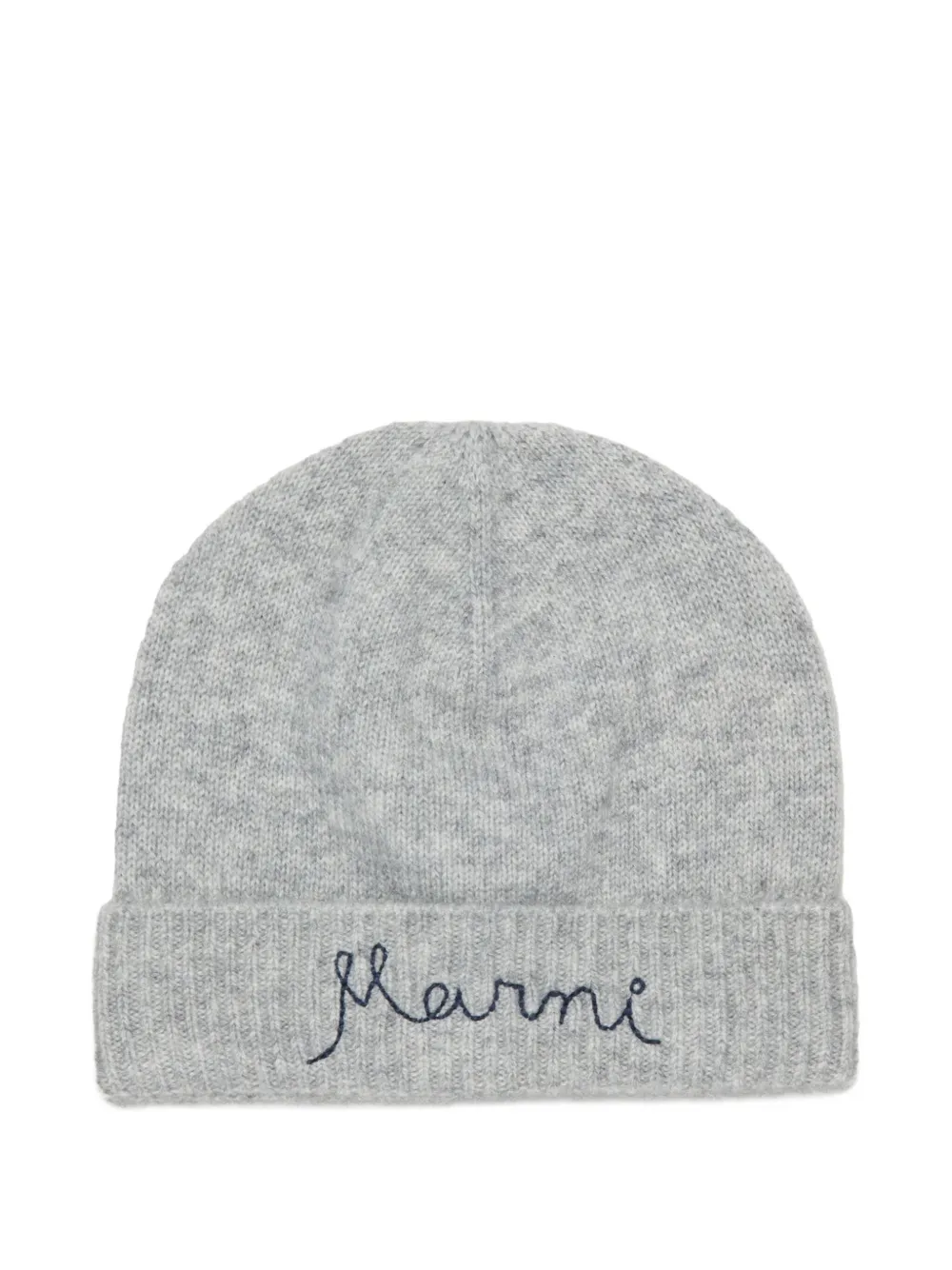 Marni Kids logo-embroidered beanie | Grey | Image 1