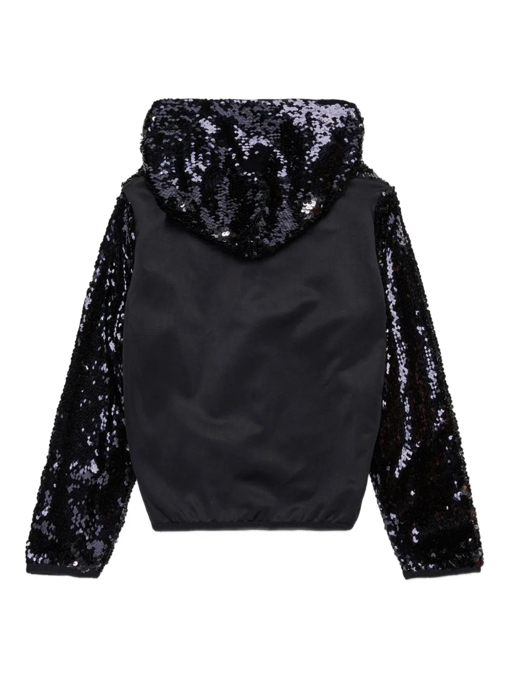 Diesel Kids Hoodie met pailletten Zwart