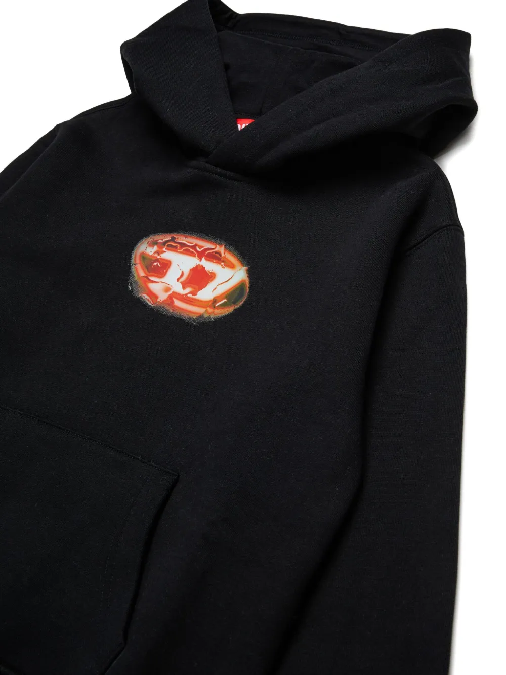Diesel Kids Hoodie met logoprint Zwart