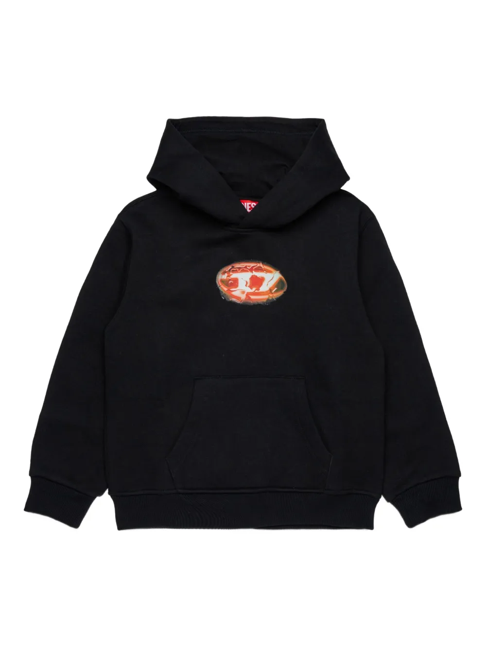 Diesel Kids Hoodie met logoprint Zwart