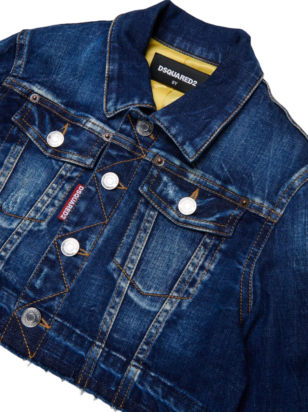 DSQUARED2 KIDS denim panelled jacket Blauw