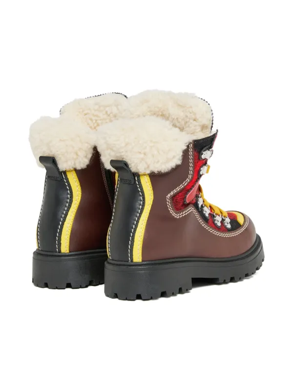 DSQUARED2 KIDS chunky-sole lace-up Boots | Brown | FARFETCH ID display picture 2