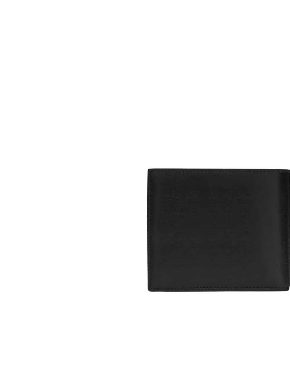 Saint Laurent Leren portemonnee met logoplakkaat Zwart