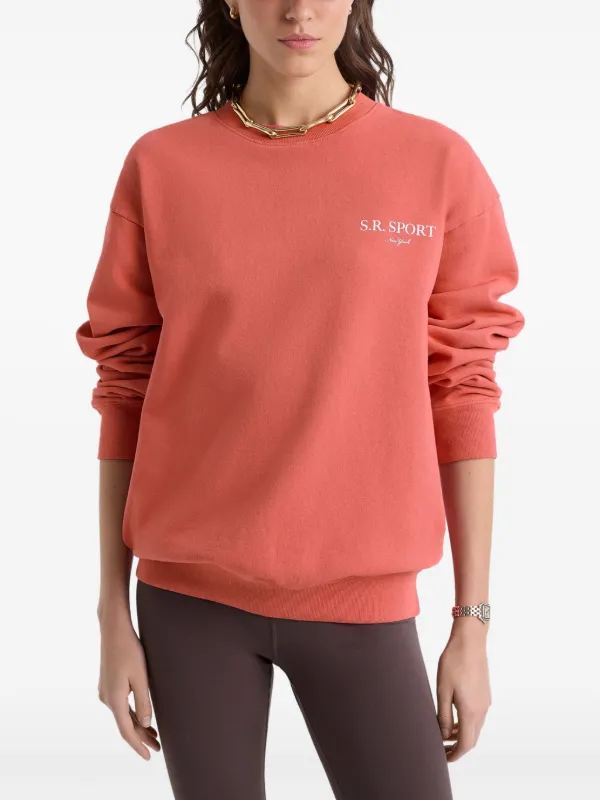 Sporty Rich Cotton Sweatshirt Pink FARFETCH GE