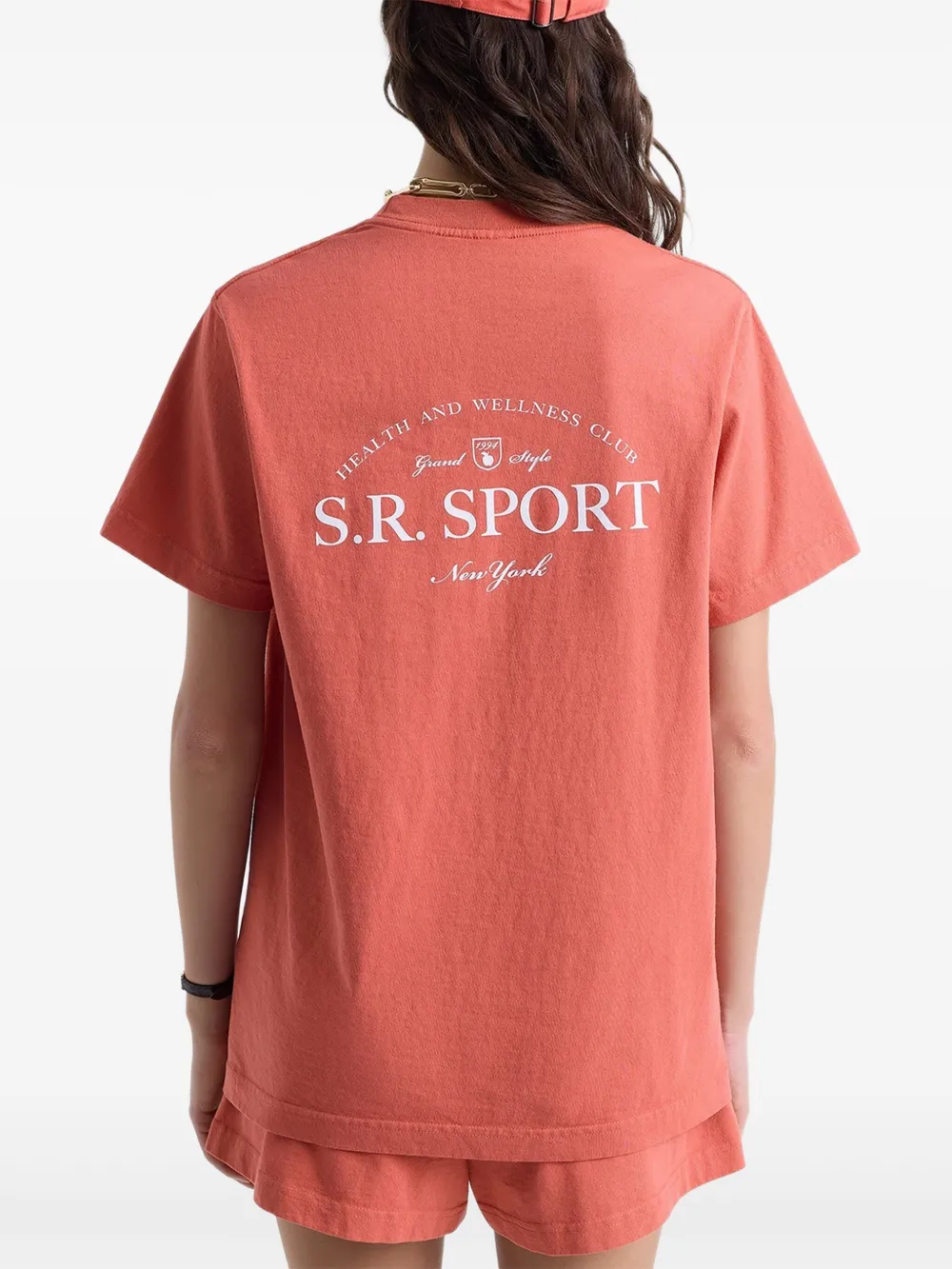 Sporty & Rich Katoenen T-shirt Roze