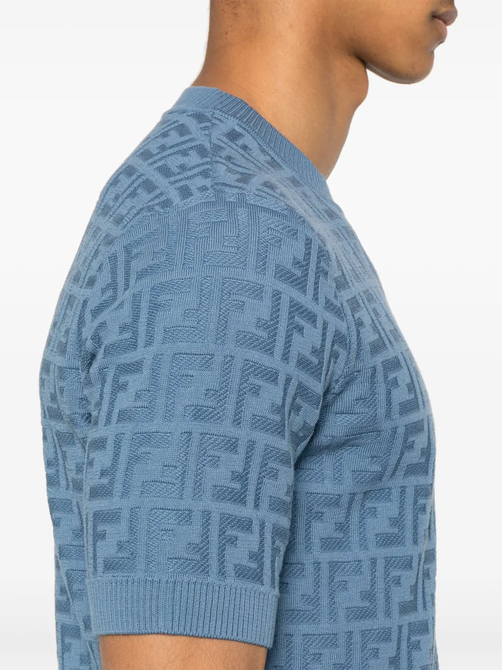 FENDI Sweater met monogram Blauw