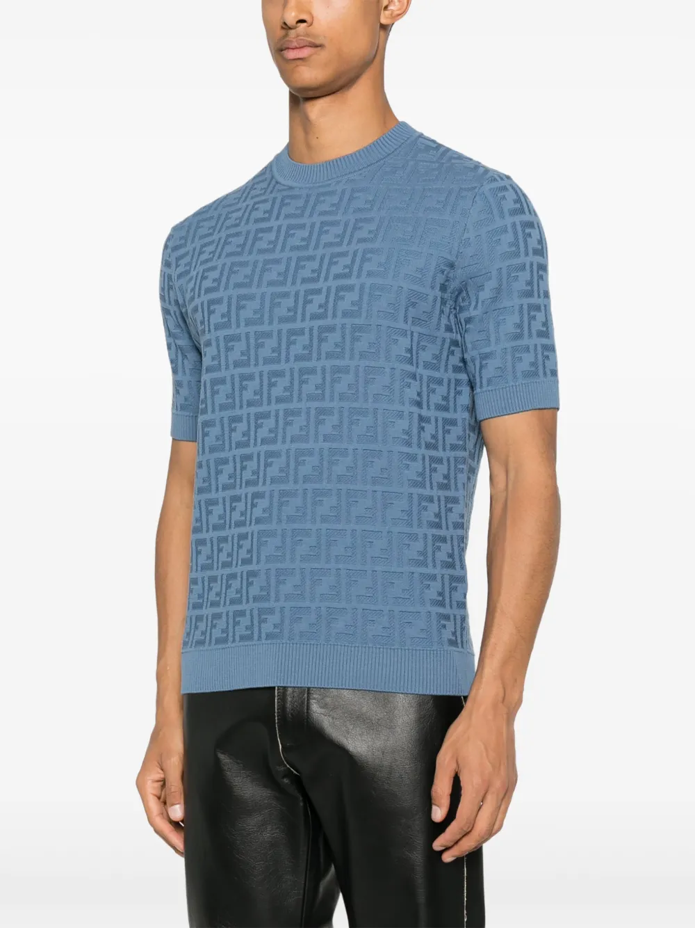 FENDI Sweater met monogram Blauw