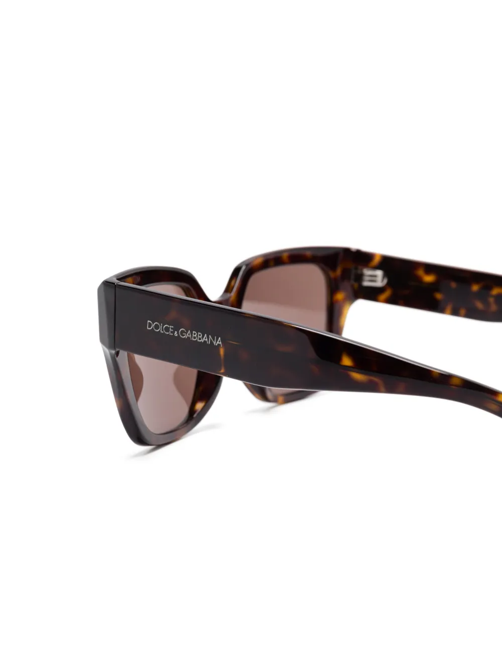 Dolce & Gabbana Eyewear Zonnebril met wayfarer montuur Bruin