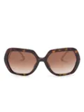 Dolce & Gabbana geometric-frame sunglasses - Brown