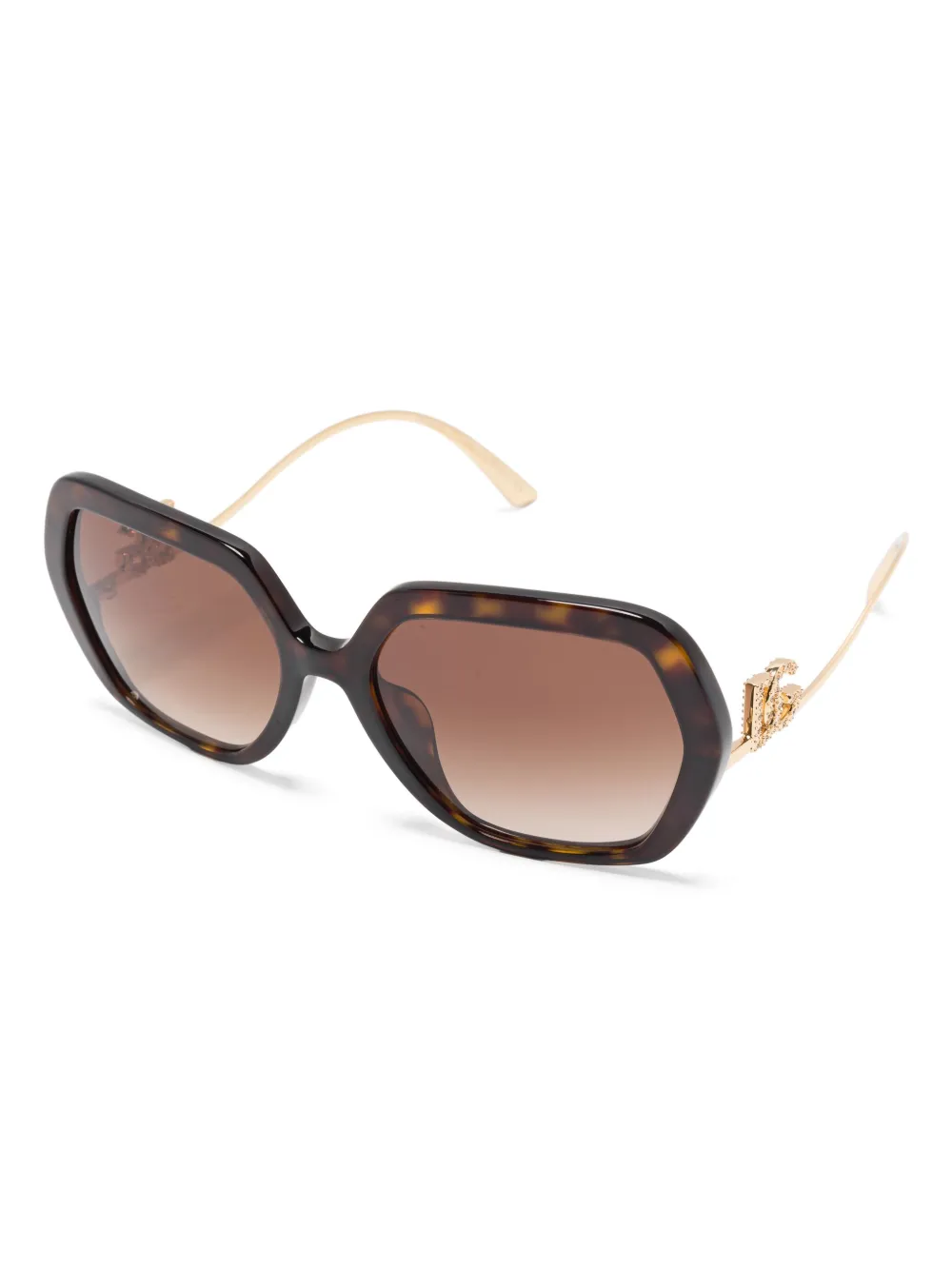 Dolce & Gabbana geometric-frame sunglasses - Bruin