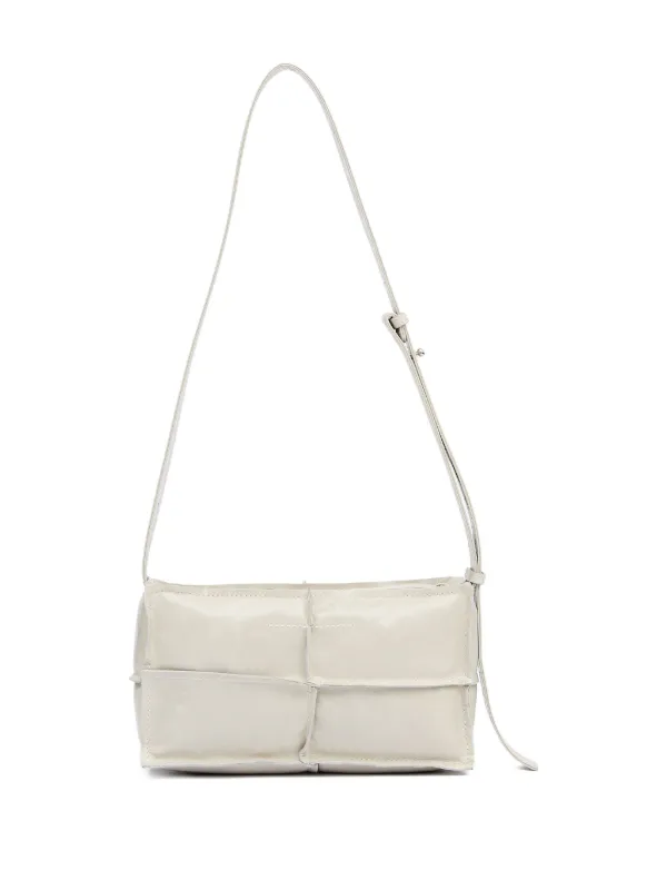 MM6 Maison Margiela logo-plaque Shoulder Bag | White | FARFETCH
