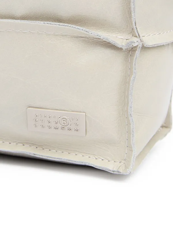 MM6 Maison Margiela logo-plaque Shoulder Bag | White | FARFETCH