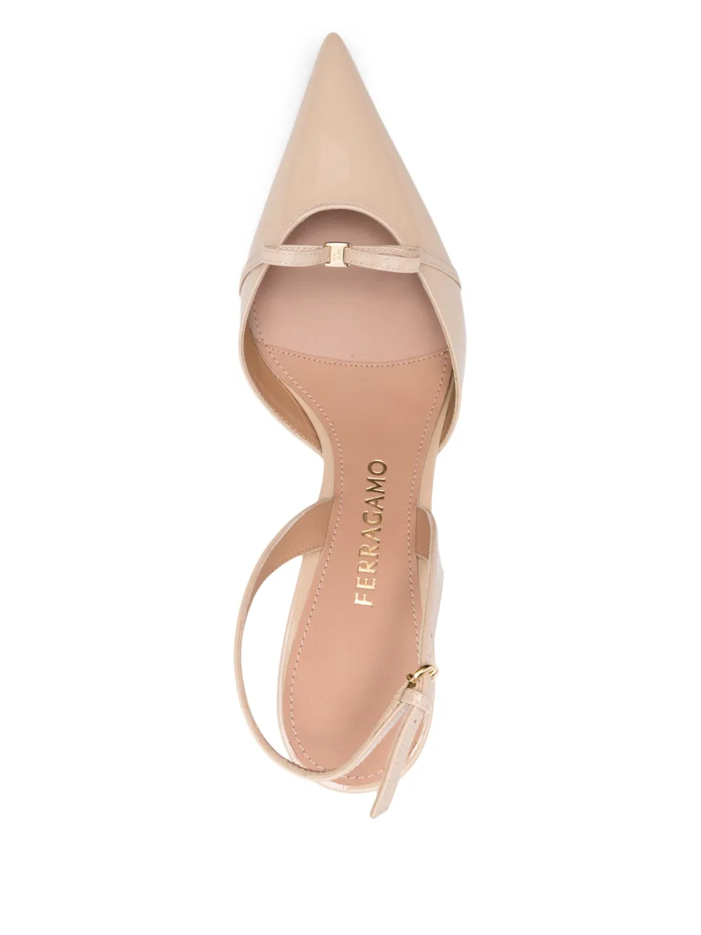 Ferragamo 70mm leather heeled pumps Neutrals