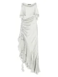 Amen silk-satin dress - Grey