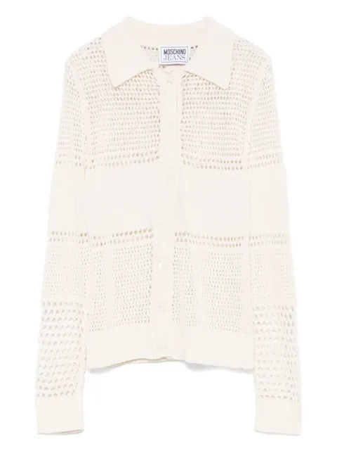 MOSCHINO JEANS cotton-blend crochet shirt