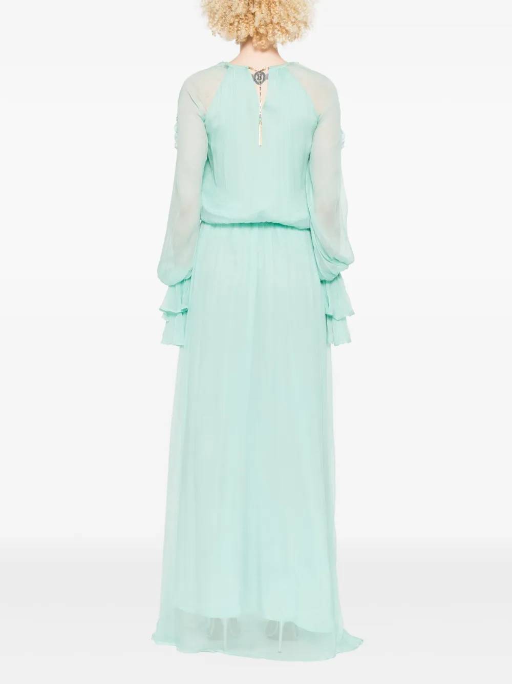 Amen Chiffon jurk Groen