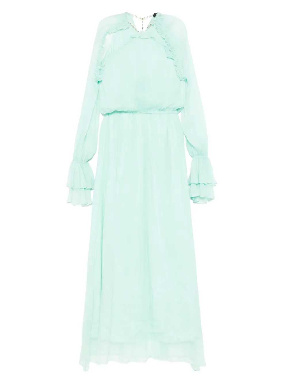 Amen Chiffon jurk Groen