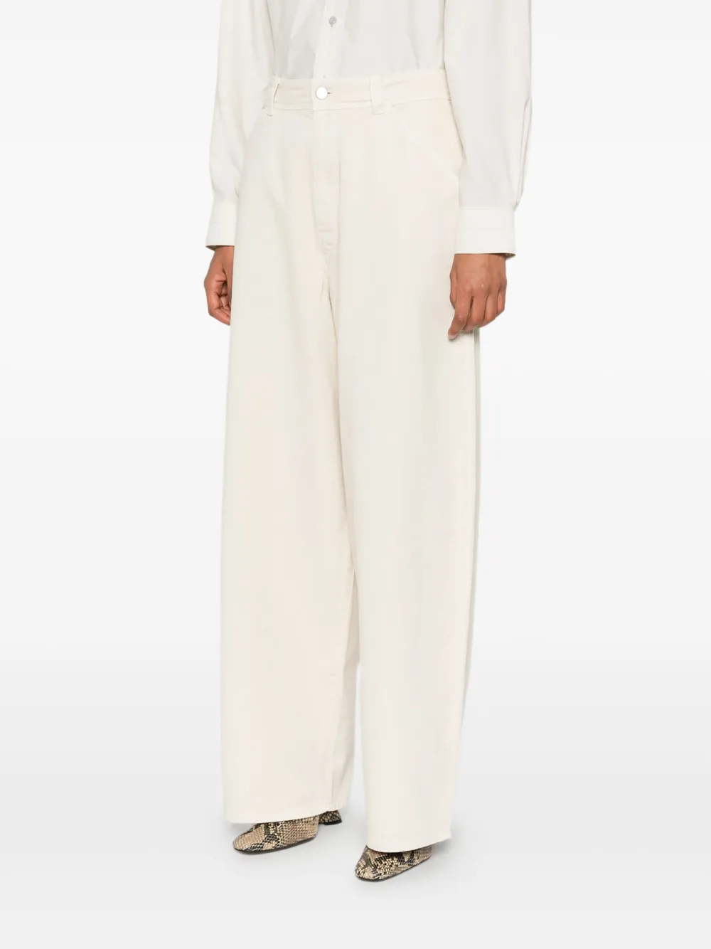 LEMAIRE Jeans met cargo zak Beige