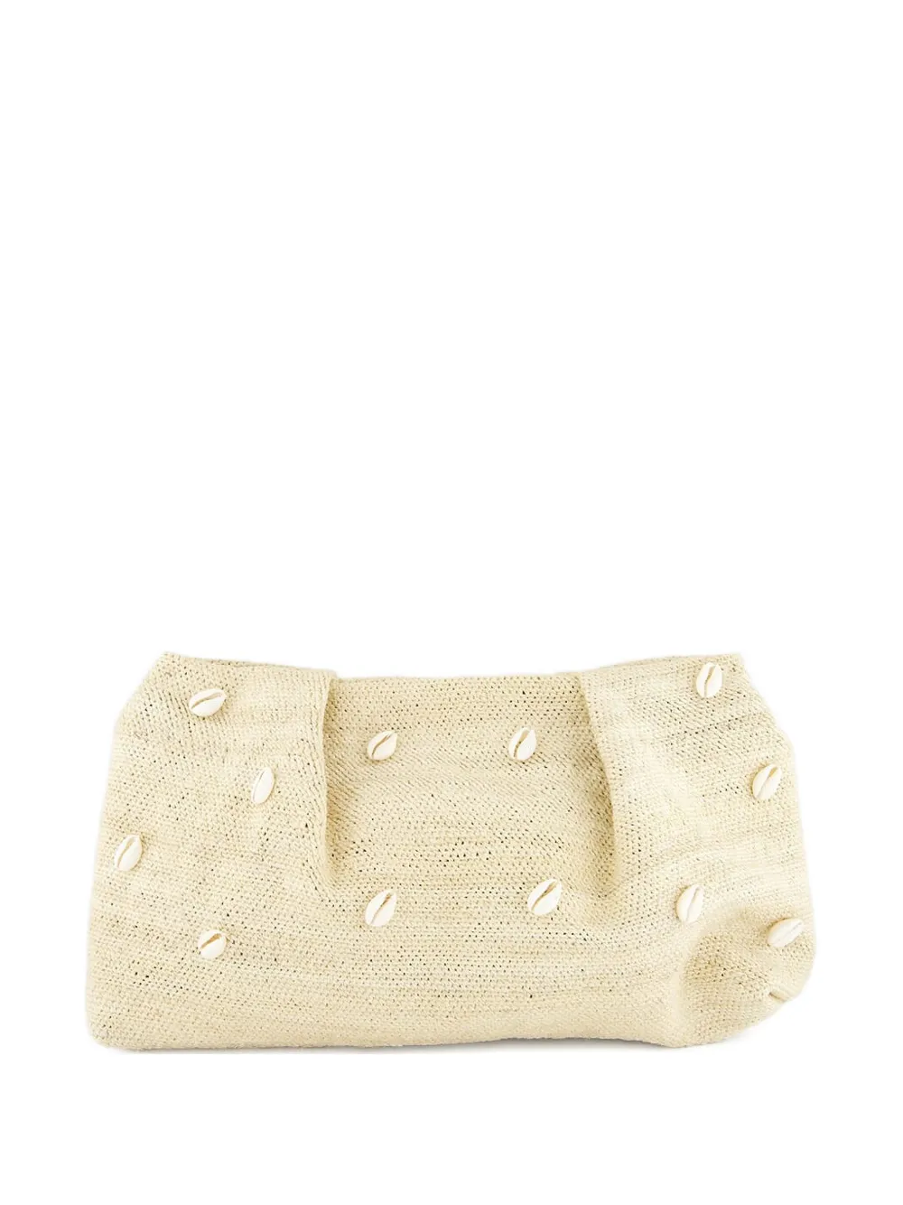 Sensi Studio mini seashell-sisal clutch bag | White | Image 1