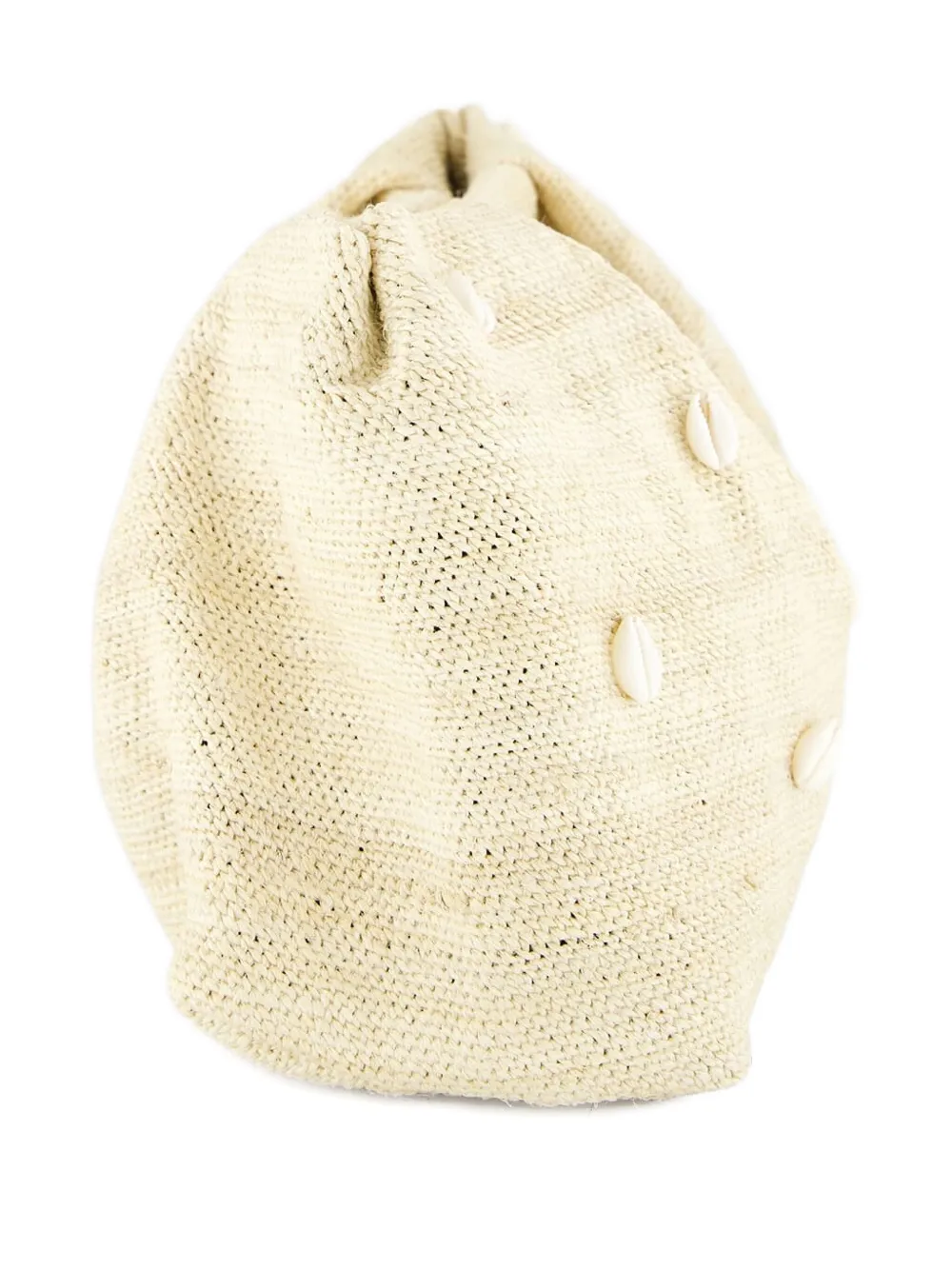 Sensi Studio Mini Seashell-sisal Clutch Bag In White