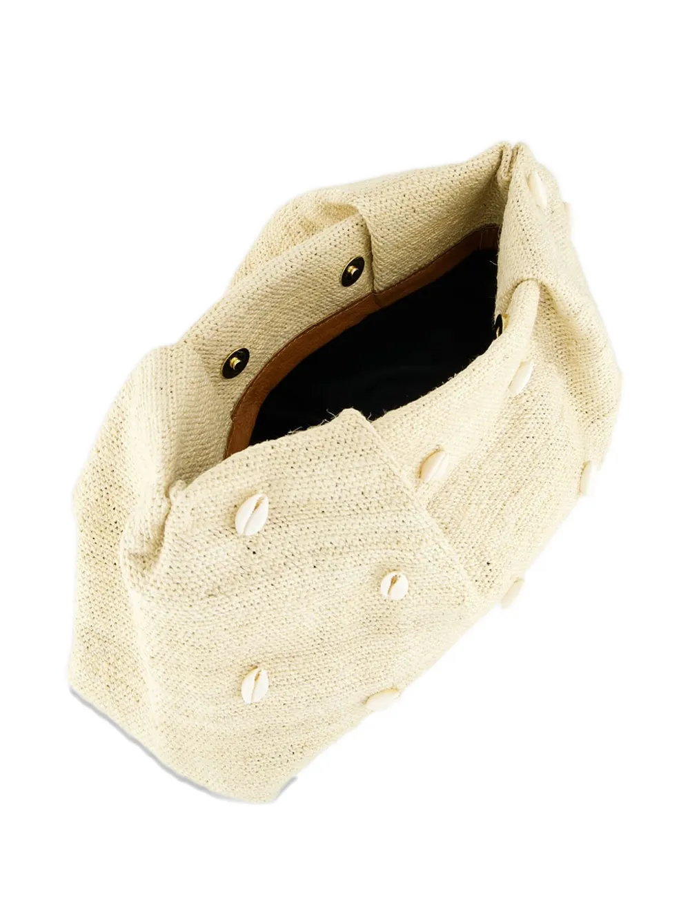 Sensi Studio Mini Seashell-sisal Clutch Bag In White