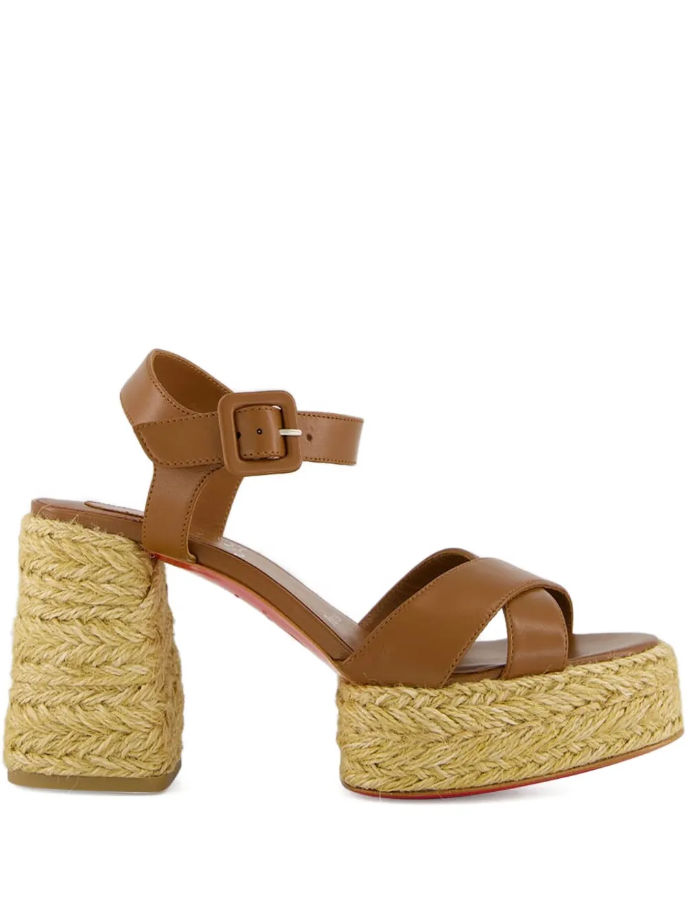 Christian Louboutin 85mm Calakala crossover espadrilles | Brown | Image 1