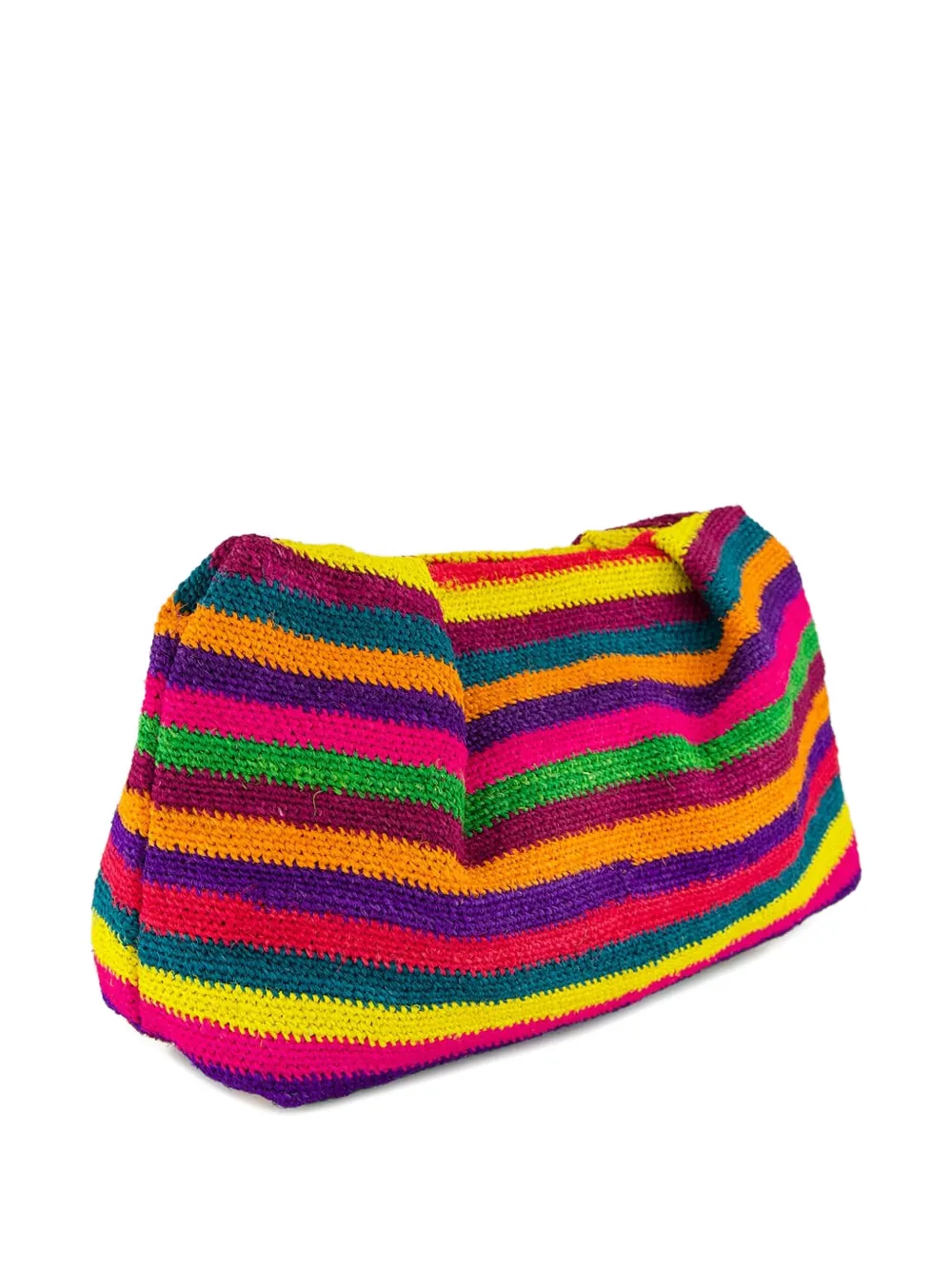 Sensi Studio Sisal gestreepte kleine clutch Geel