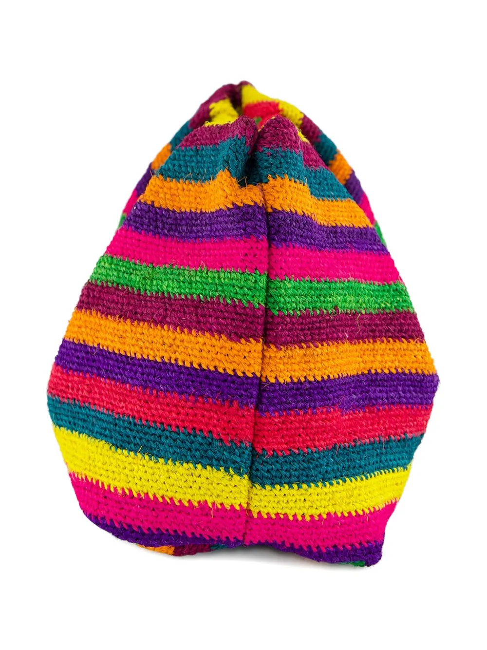 Sensi Studio Sisal gestreepte kleine clutch Geel