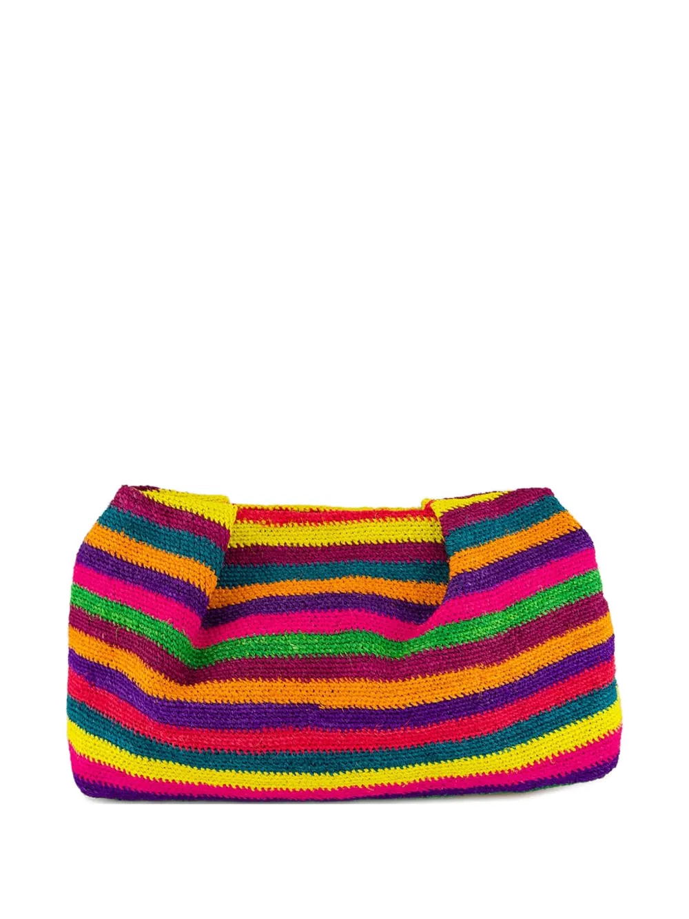 Sensi Studio mini sisal striped clutch | Yellow | Image 1