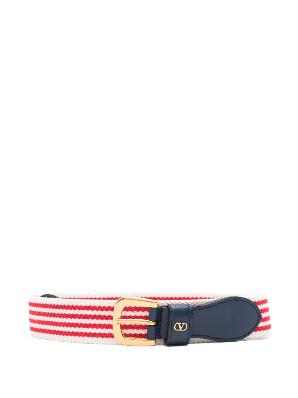 Valentino Garavani Gestreepte riem Wit