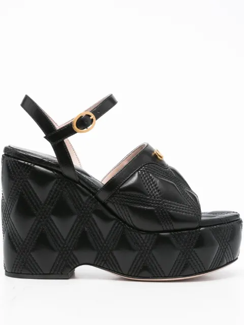 Valentino Garavani 115mm VLogo Signature quilted sandals