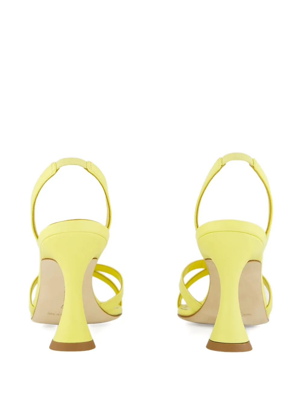 Manolo Blahnik slingback cross-strap sandals Yellow