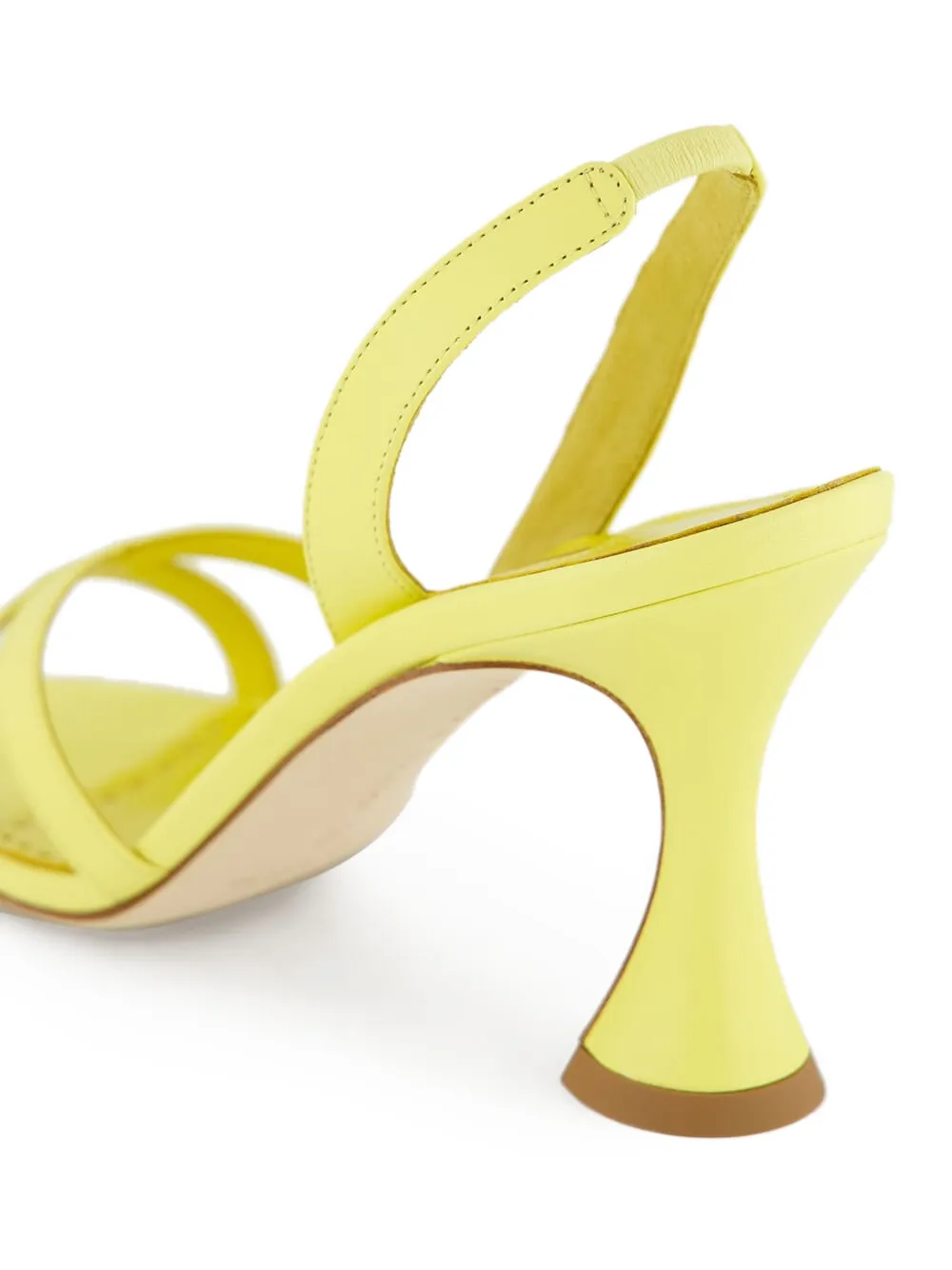 Manolo Blahnik slingback cross-strap sandals Yellow